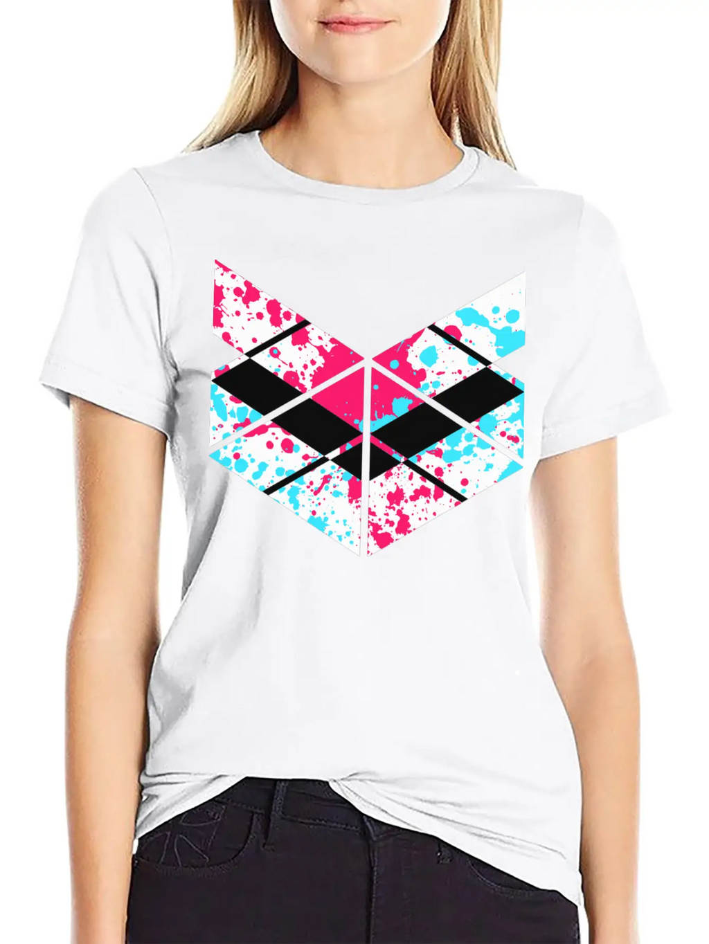 SaMPL And HoLD Paint Splatter Logo Unisex Short Sleeve Soft Cotton T-Shirt – Casual Everyday Wear