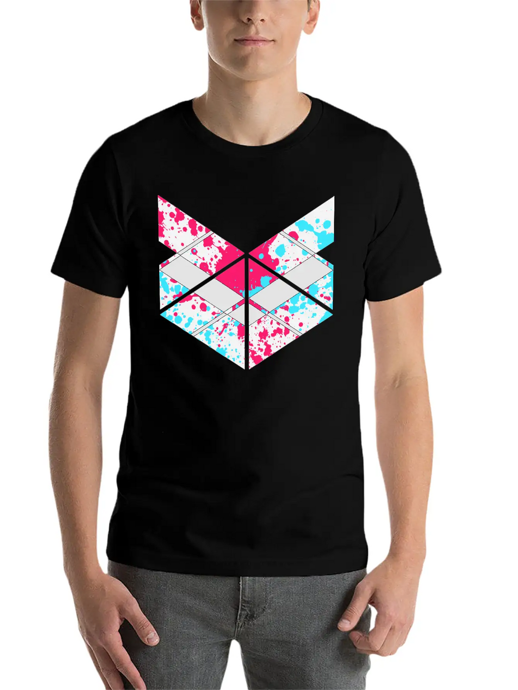 SaMPL And HoLD Paint Splatter Logo Unisex Short Sleeve Soft Cotton T-Shirt – Casual Everyday Wear