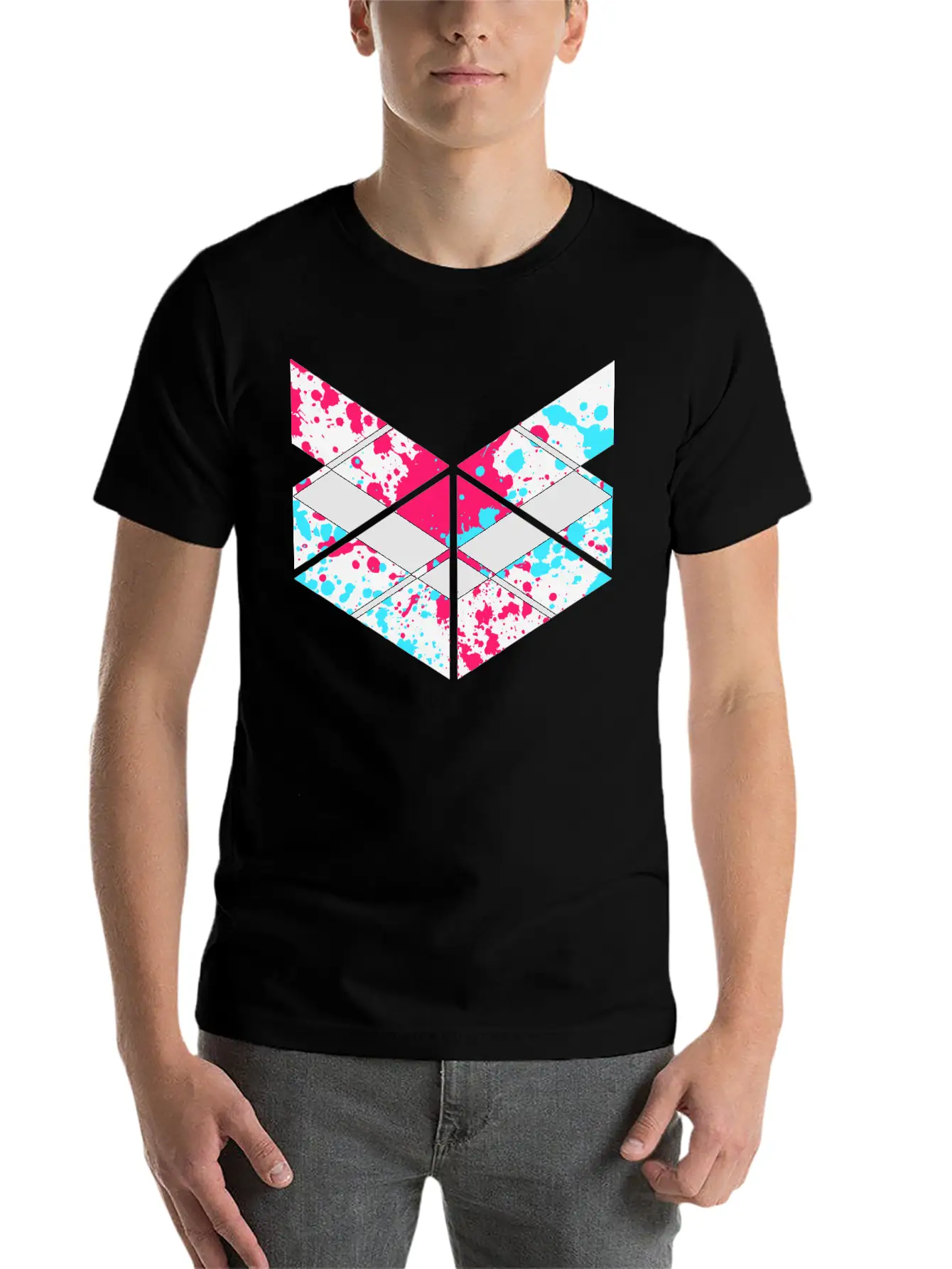SaMPL And HoLD Paint Splatter Logo Unisex Short Sleeve Soft Cotton T-Shirt – Casual Everyday Wear