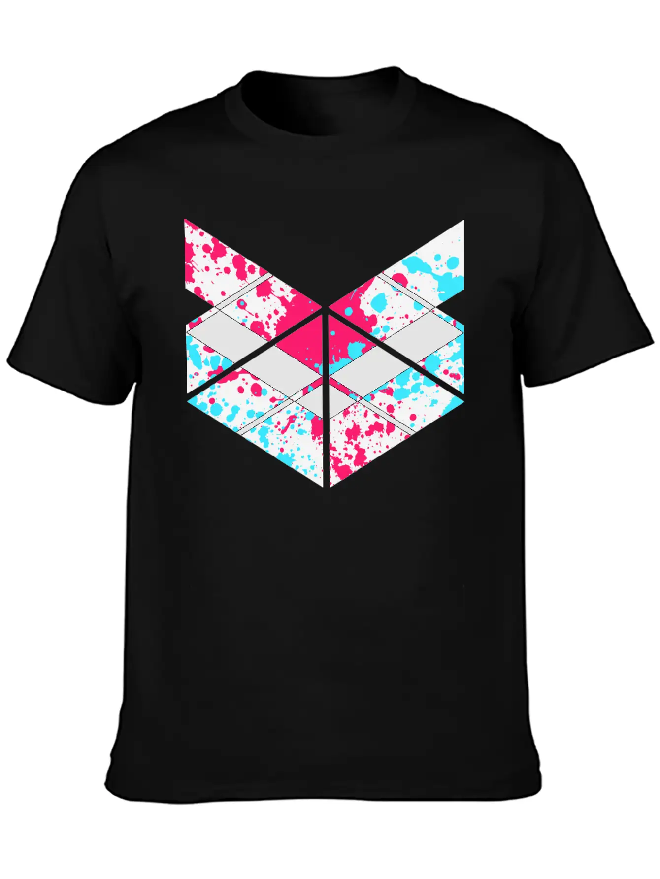 SaMPL And HoLD Paint Splatter Logo Unisex Short Sleeve Soft Cotton T-Shirt – Casual Everyday Wear