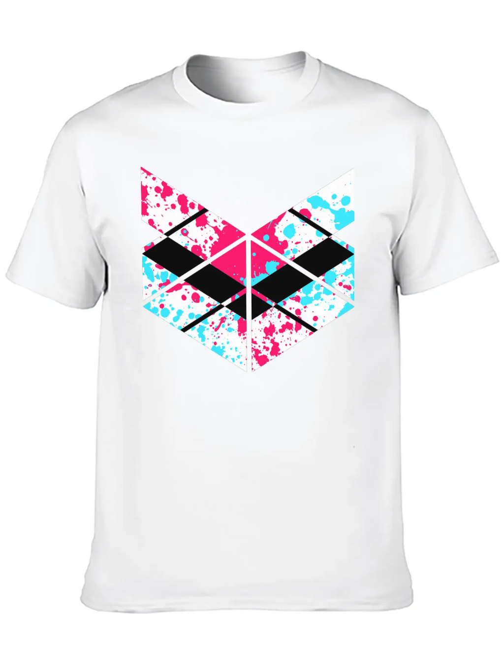 SaMPL And HoLD Paint Splatter Logo Unisex Short Sleeve Soft Cotton T-Shirt – Casual Everyday Wear