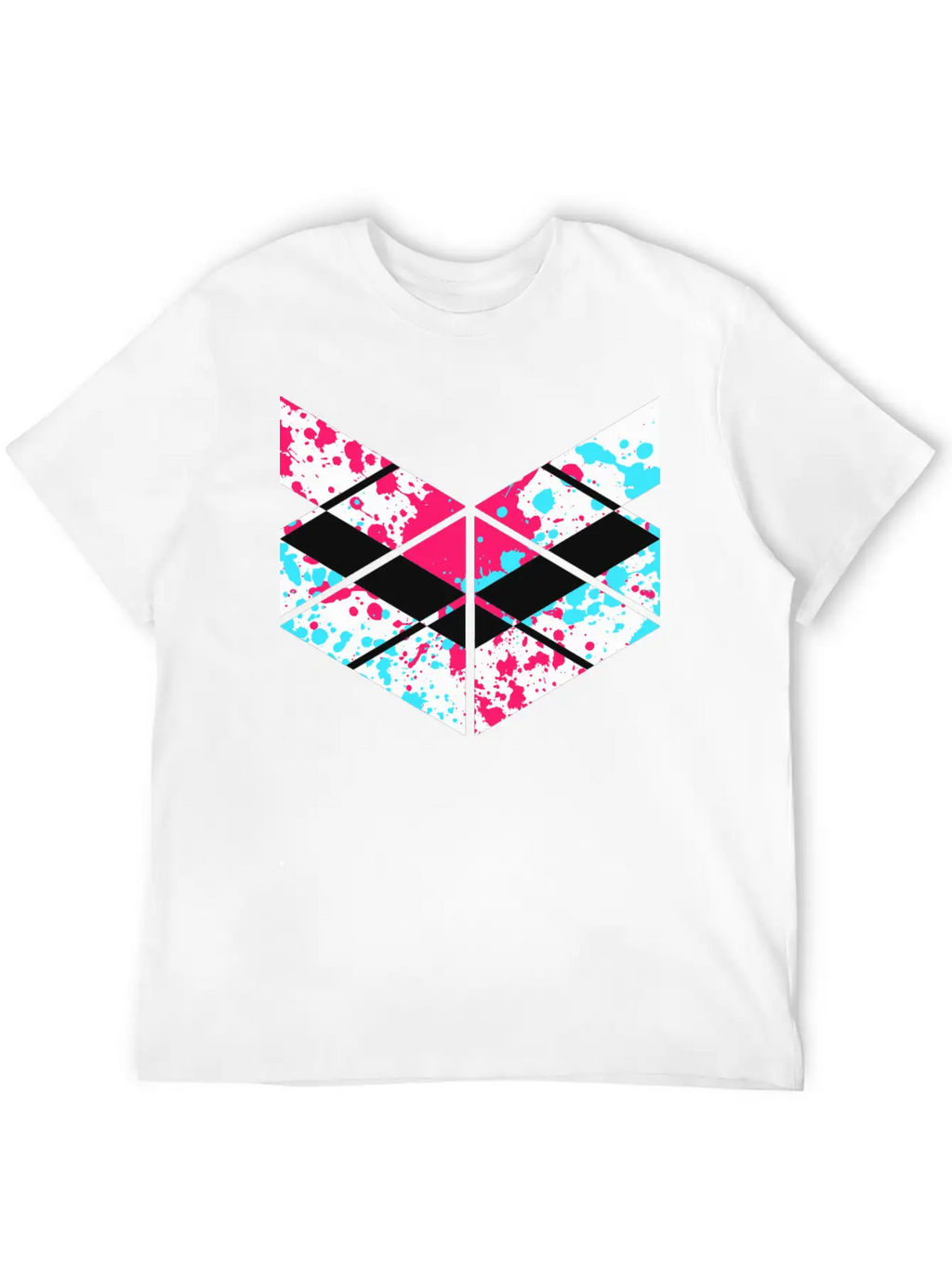 SaMPL And HoLD Paint Splatter Logo Unisex Short Sleeve Soft Cotton T-Shirt – Casual Everyday Wear