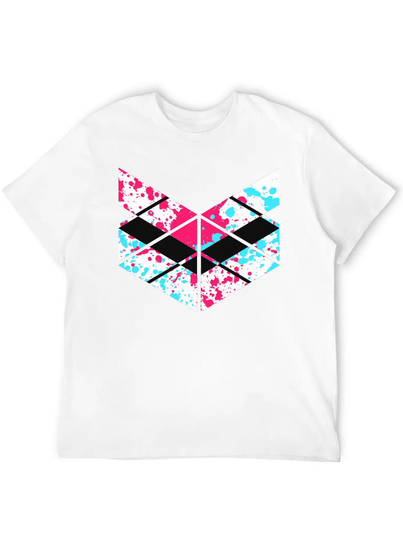 SaMPL And HoLD Paint Splatter Logo Unisex Short Sleeve Soft Cotton T-Shirt – Casual Everyday Wear