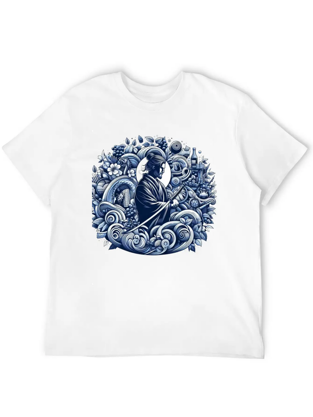 Samurai Spirit Casual Graphic T-Shirt – Simple And Comfortable Daily Wear
