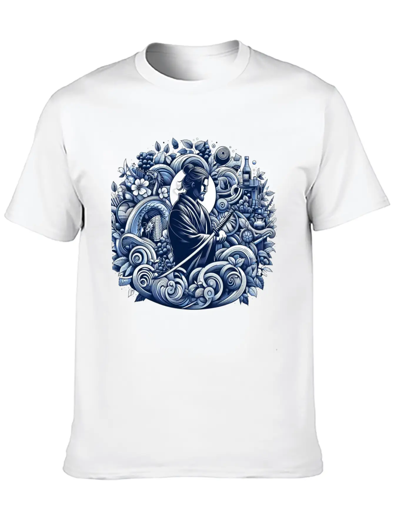 Samurai Spirit Casual Graphic T-Shirt – Simple And Comfortable Daily Wear