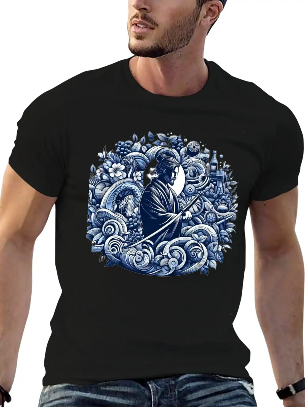 Samurai Spirit Casual Graphic T-Shirt – Simple And Comfortable Daily Wear