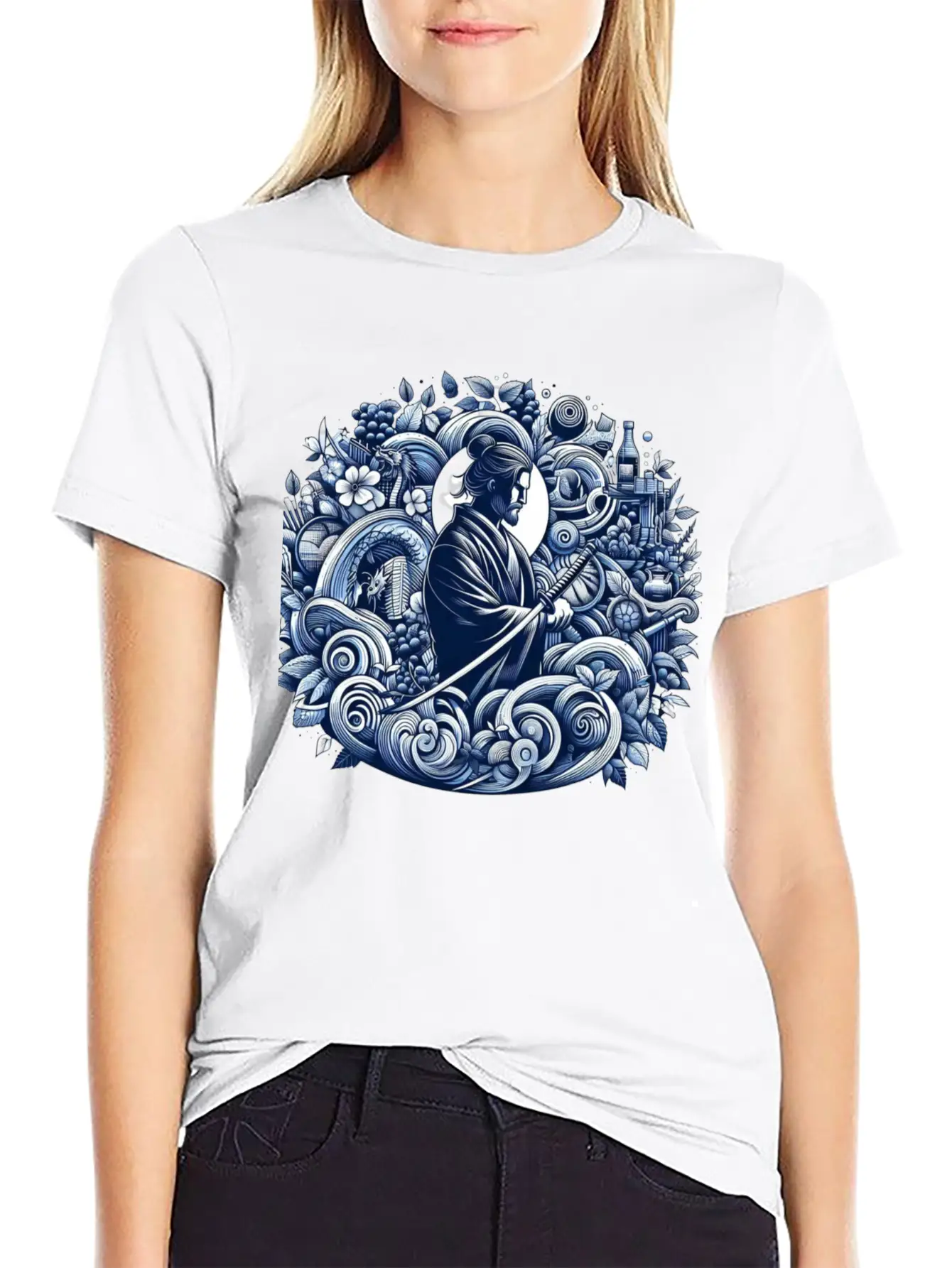 Samurai Spirit Casual Graphic T-Shirt – Simple And Comfortable Daily Wear