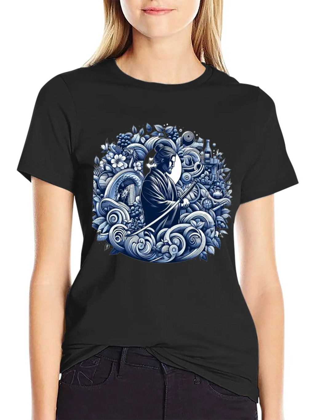 Samurai Spirit Casual Graphic T-Shirt – Simple And Comfortable Daily Wear