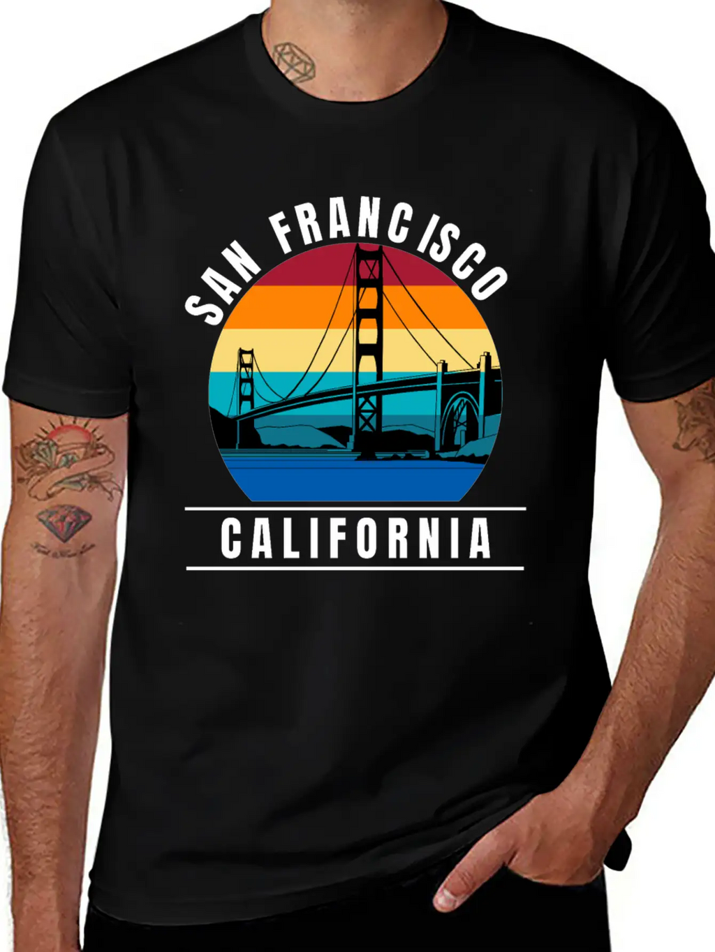 San Francisco California Golden Gate Bridge Breathable Graphic T-Shirt – Perfect For Casual Days