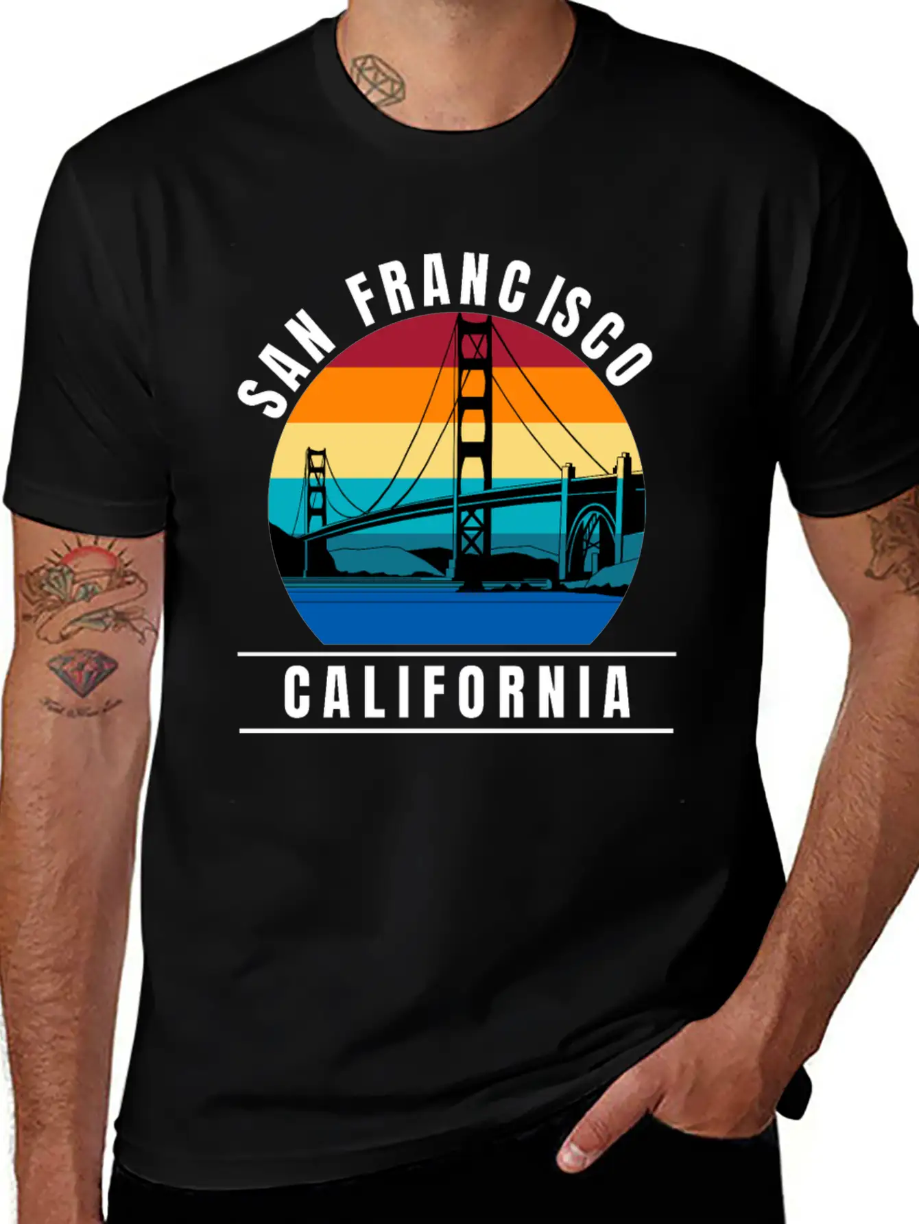 San Francisco California Golden Gate Bridge Breathable Graphic T-Shirt – Perfect For Casual Days