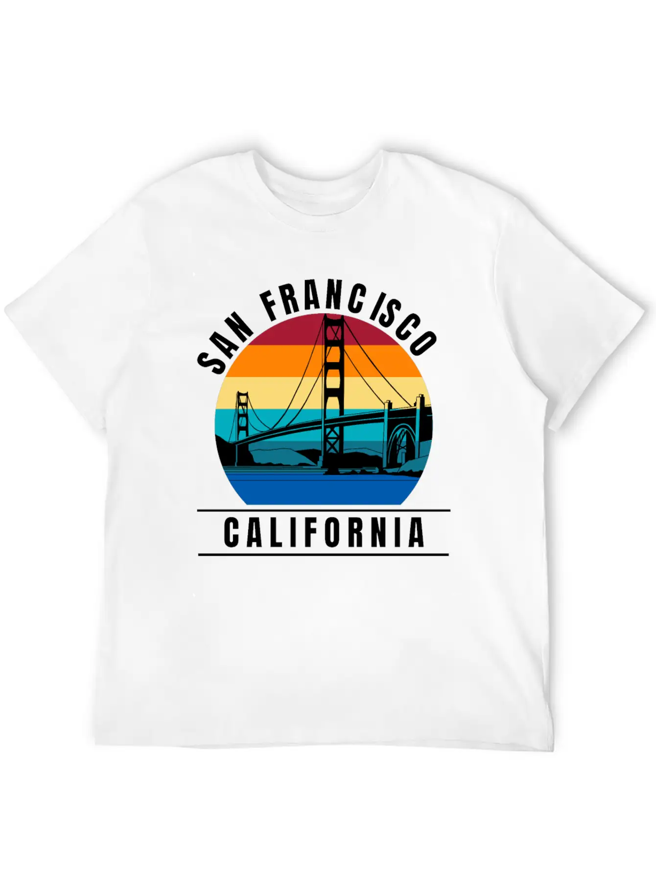 San Francisco California Golden Gate Bridge Breathable Graphic T-Shirt – Perfect For Casual Days