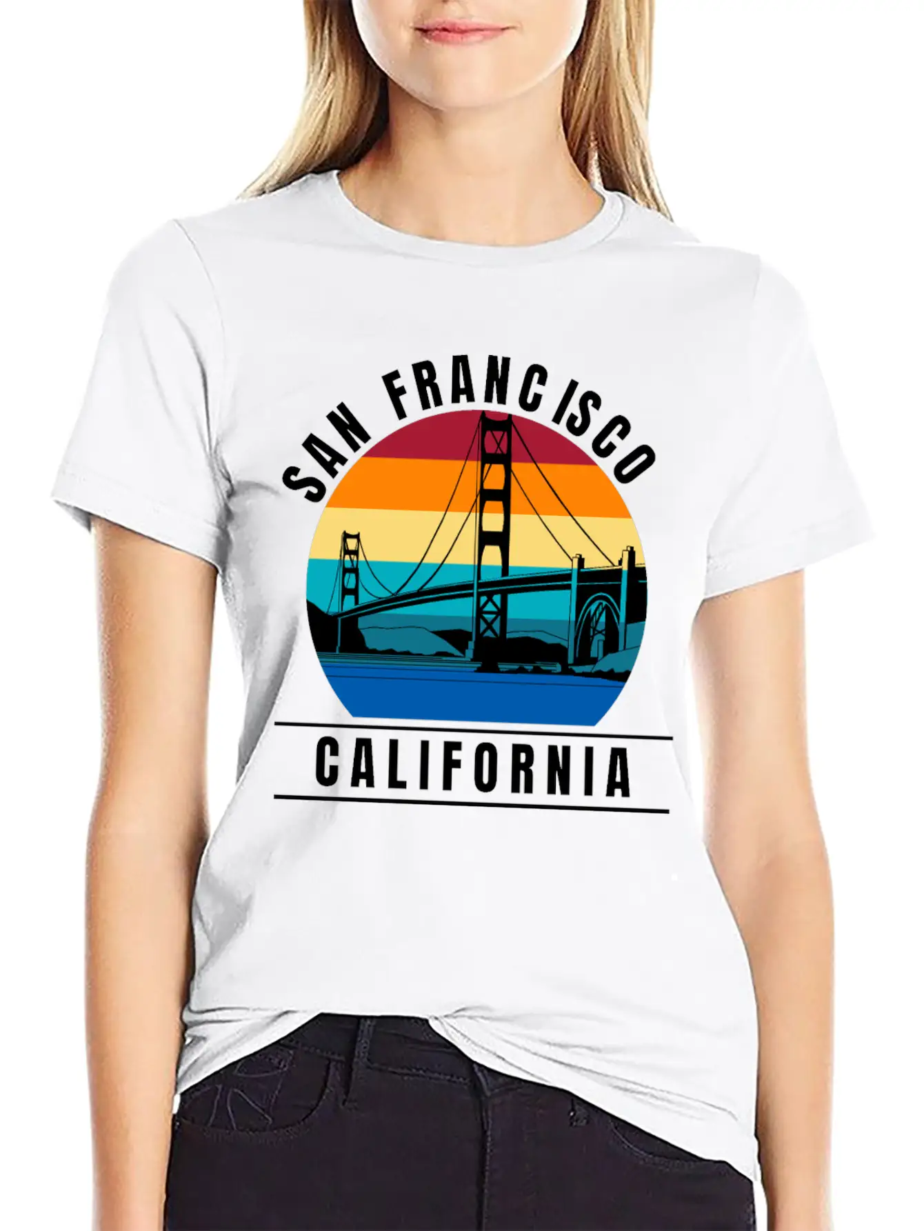 San Francisco California Golden Gate Bridge Breathable Graphic T-Shirt – Perfect For Casual Days