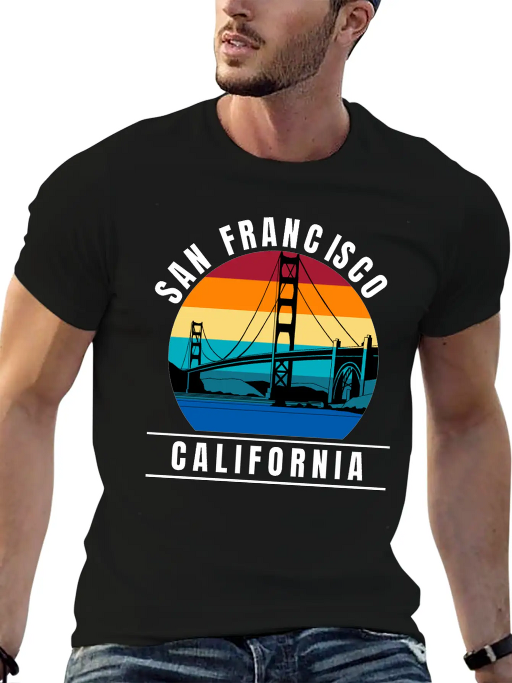 San Francisco California Golden Gate Bridge Breathable Graphic T-Shirt – Perfect For Casual Days