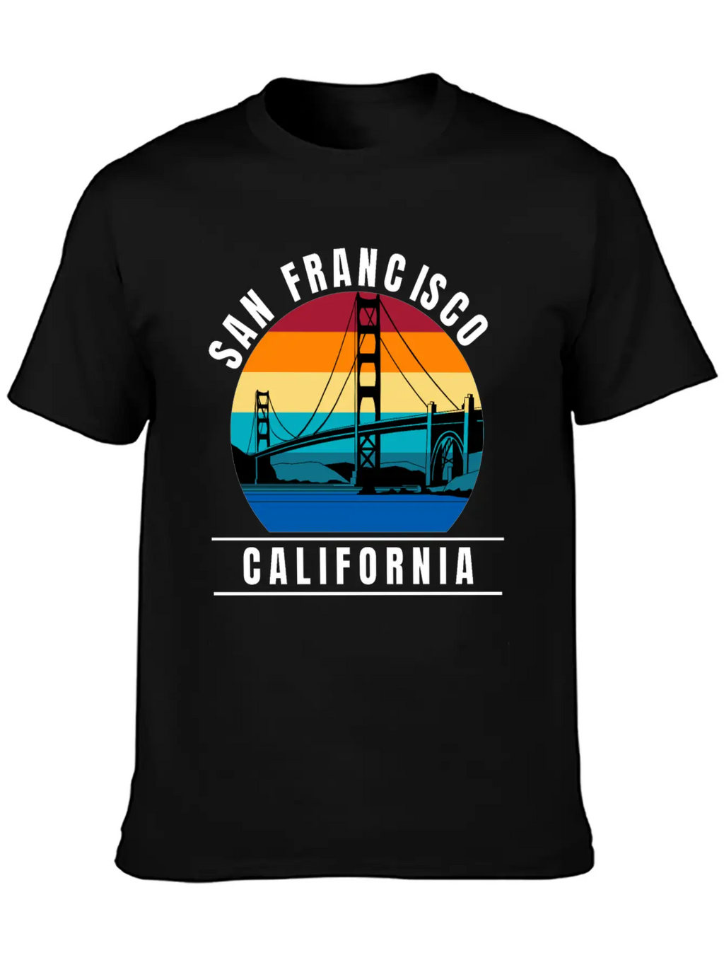 San Francisco California Golden Gate Bridge Breathable Graphic T-Shirt – Perfect For Casual Days
