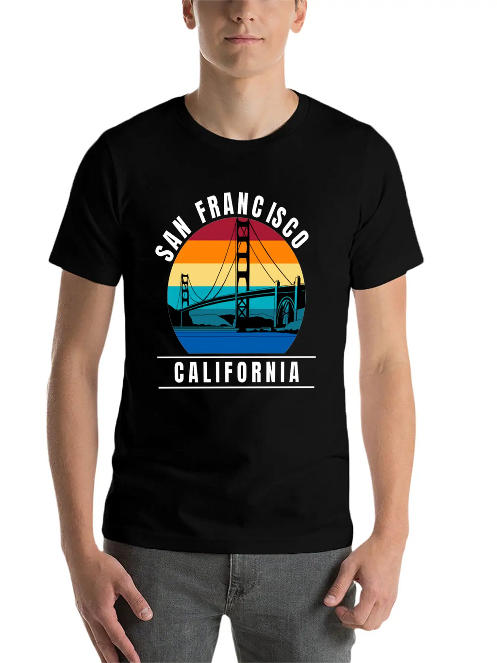 San Francisco California Golden Gate Bridge Breathable Graphic T-Shirt – Perfect For Casual Days