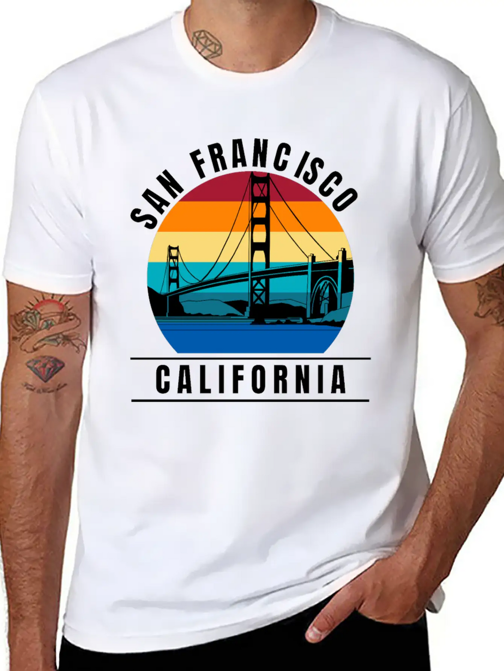 San Francisco California Golden Gate Bridge Breathable Graphic T-Shirt – Perfect For Casual Days