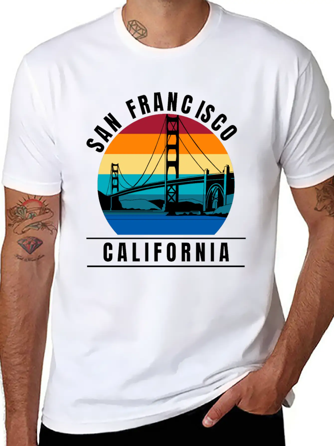 San Francisco California Golden Gate Bridge Breathable Graphic T-Shirt – Perfect For Casual Days