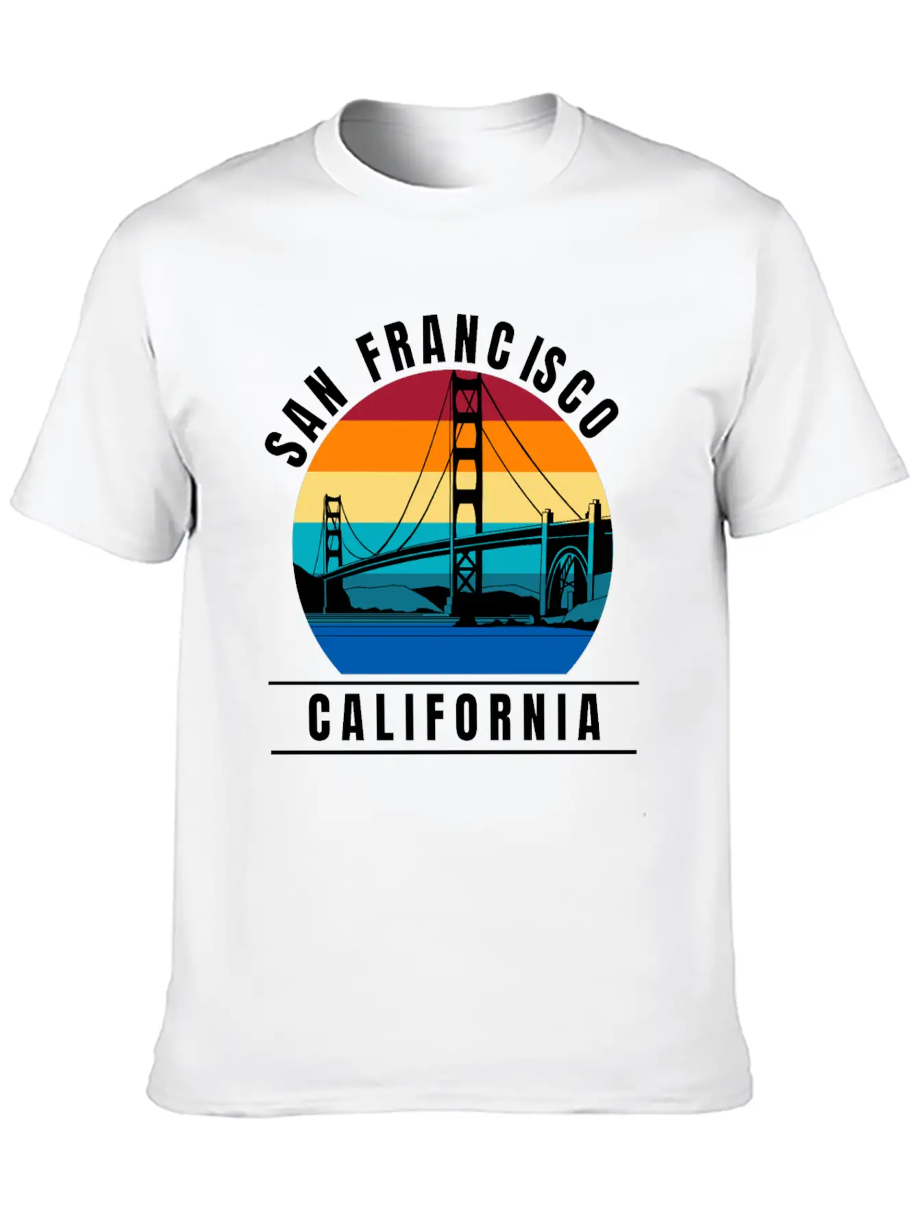San Francisco California Golden Gate Bridge Breathable Graphic T-Shirt – Perfect For Casual Days