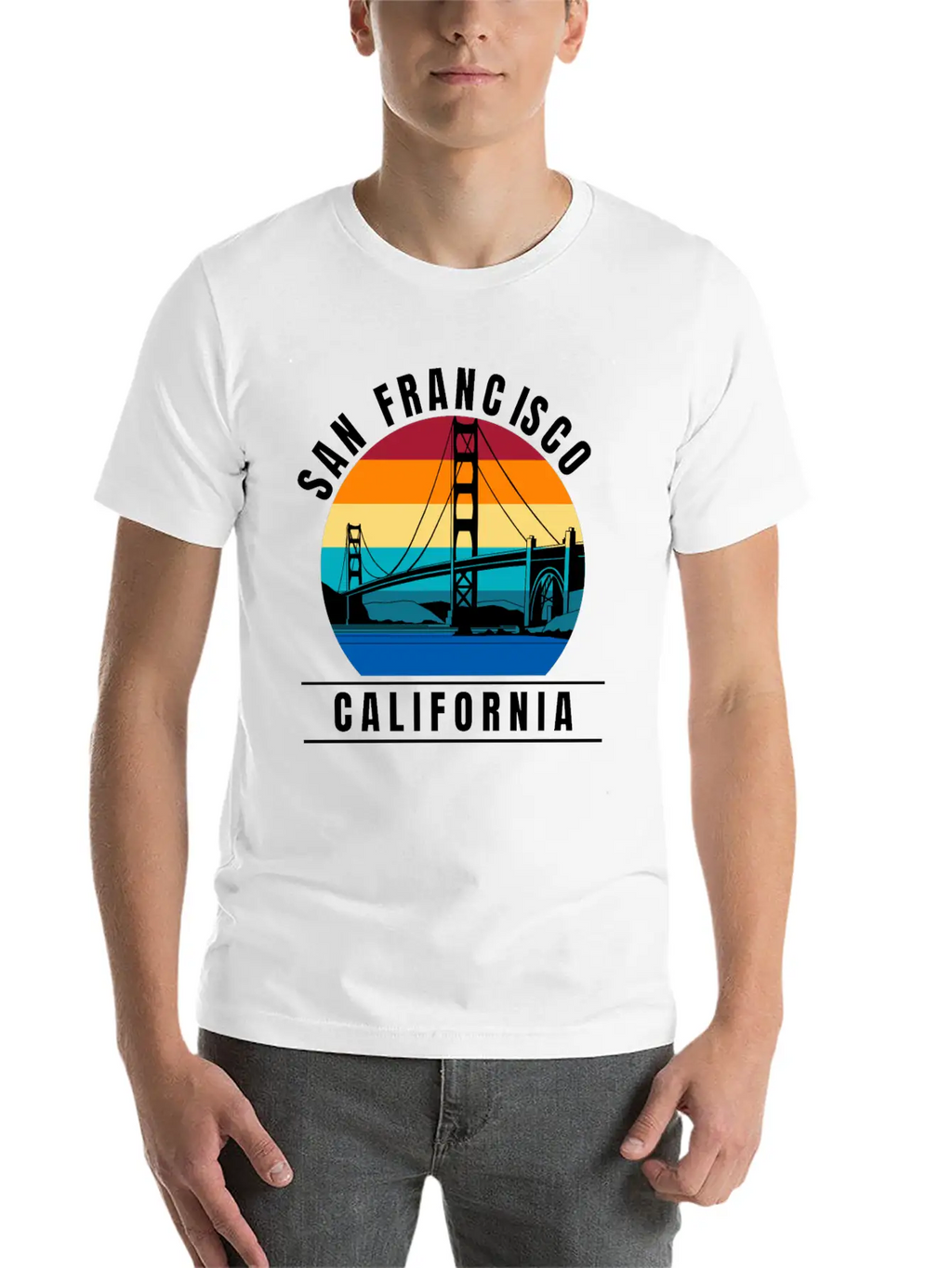 San Francisco California Golden Gate Bridge Breathable Graphic T-Shirt – Perfect For Casual Days
