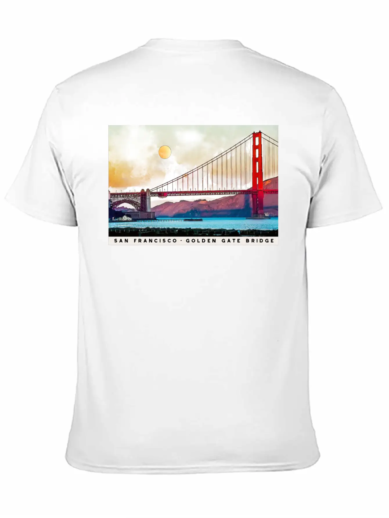 San Francisco Golden Gate Bridge Architecture USA Unisex Casual T-Shirt – Clean Design For Daily Comfort