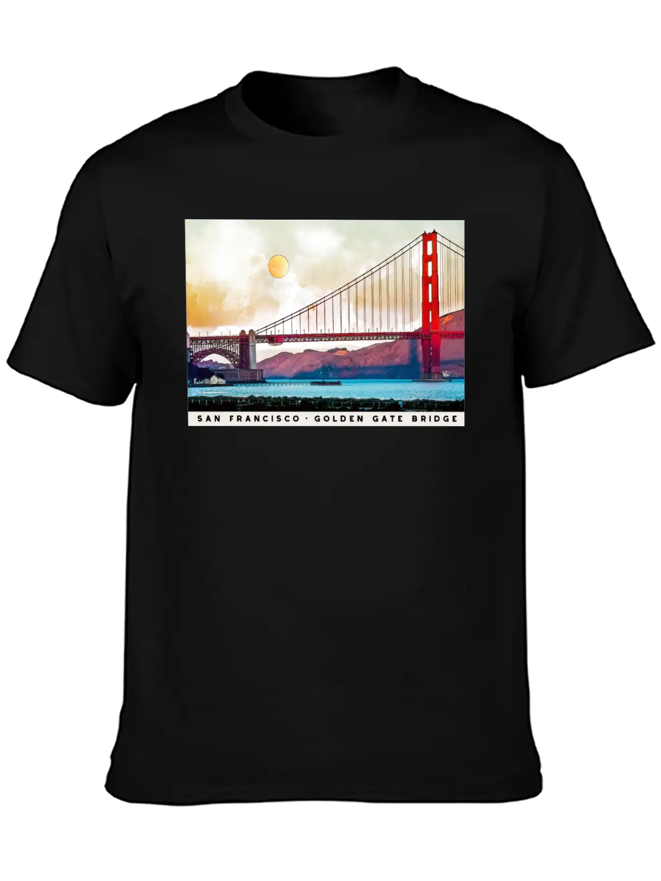 San Francisco Golden Gate Bridge Architecture USA Unisex Casual T-Shirt – Clean Design For Daily Comfort