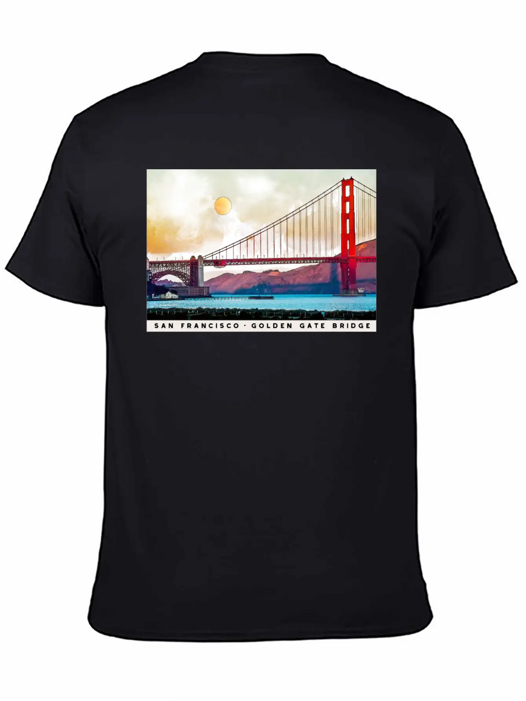 San Francisco Golden Gate Bridge Architecture USA Unisex Casual T-Shirt – Clean Design For Daily Comfort