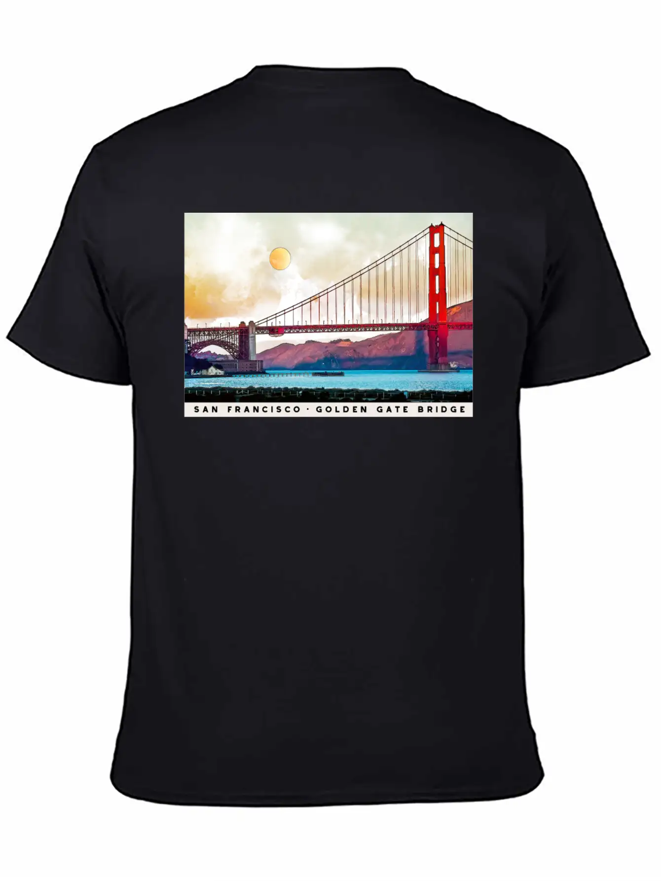 San Francisco Golden Gate Bridge Architecture USA Unisex Casual T-Shirt – Clean Design For Daily Comfort