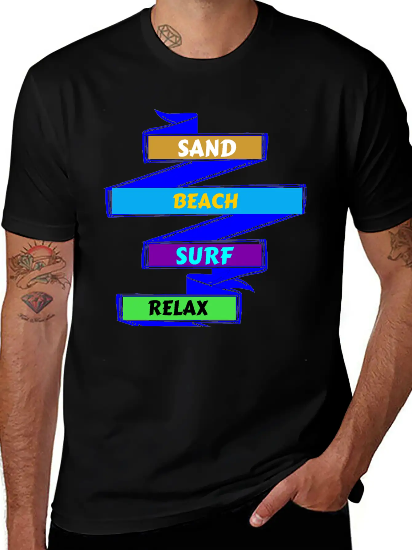 Sand Beach Surf Relax Unisex Casual T-Shirt – Clean Design For Daily Comfort