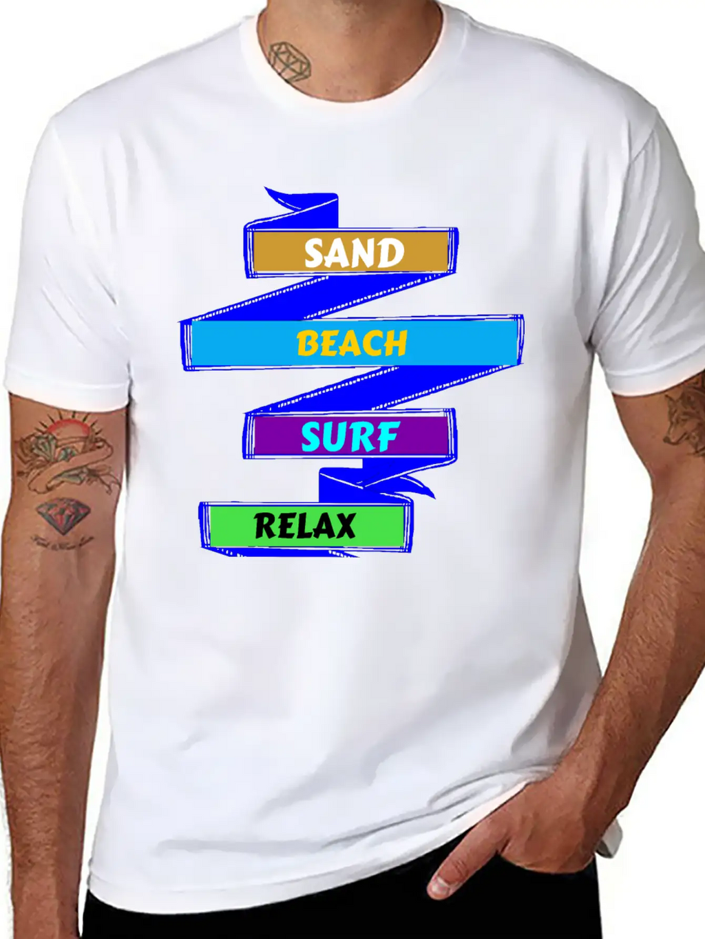 Sand Beach Surf Relax Unisex Casual T-Shirt – Clean Design For Daily Comfort