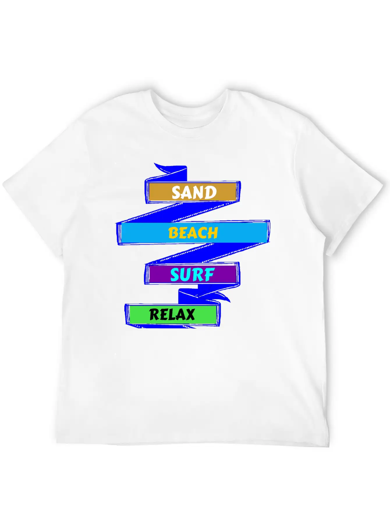 Sand Beach Surf Relax Unisex Casual T-Shirt – Clean Design For Daily Comfort