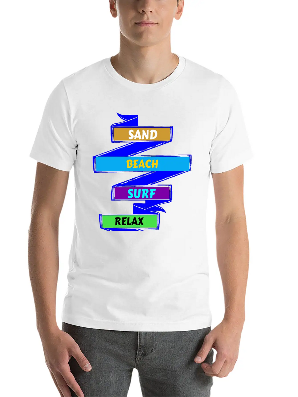 Sand Beach Surf Relax Unisex Casual T-Shirt – Clean Design For Daily Comfort