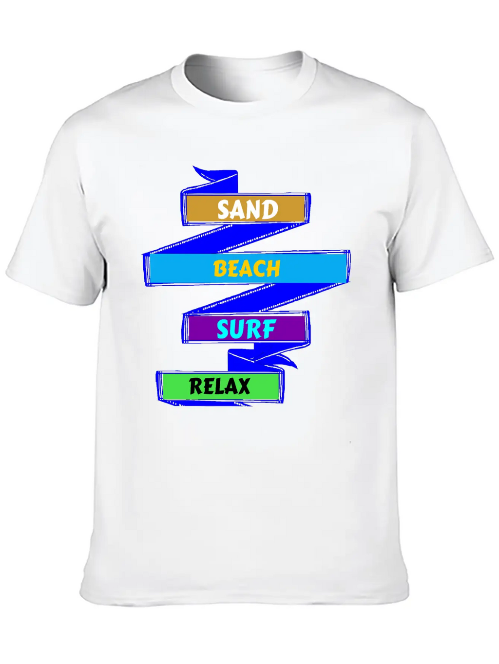 Sand Beach Surf Relax Unisex Casual T-Shirt – Clean Design For Daily Comfort