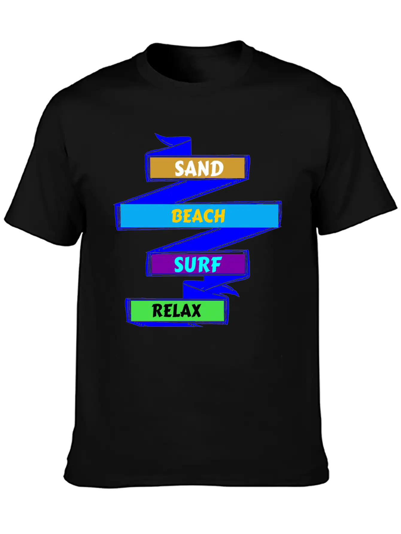 Sand Beach Surf Relax Unisex Casual T-Shirt – Clean Design For Daily Comfort