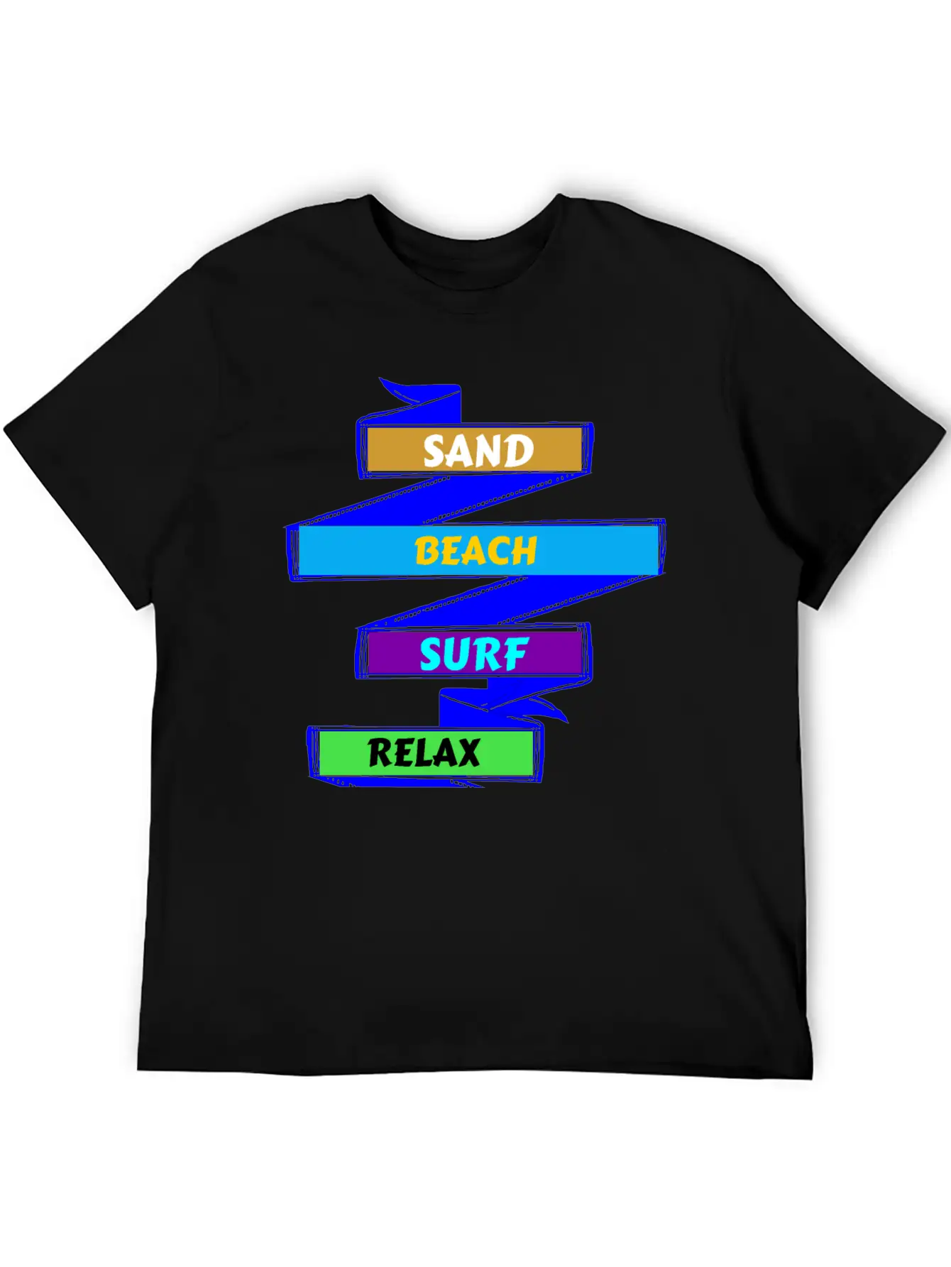 Sand Beach Surf Relax Unisex Casual T-Shirt – Clean Design For Daily Comfort