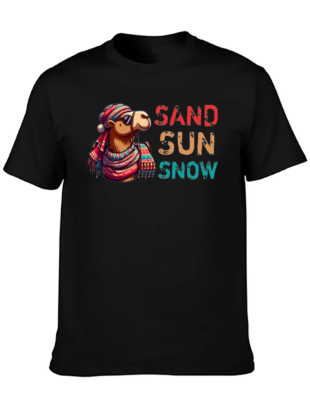 Sand Sun Snow Unisex Short Sleeve Soft Cotton T-Shirt – Casual Everyday Wear