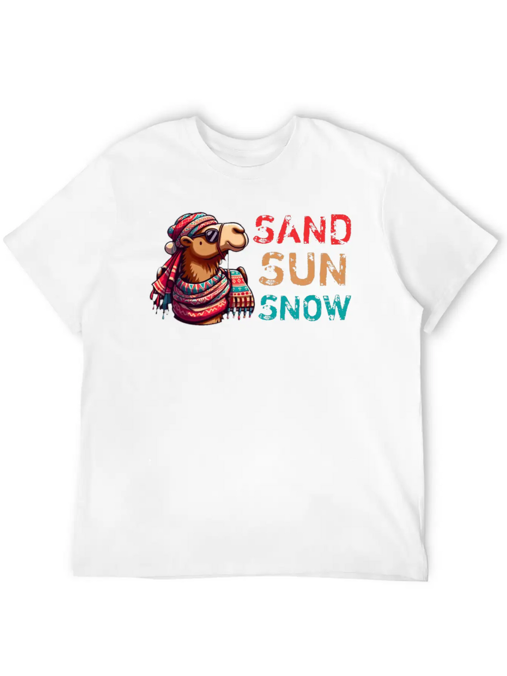 Sand Sun Snow Unisex Short Sleeve Soft Cotton T-Shirt – Casual Everyday Wear