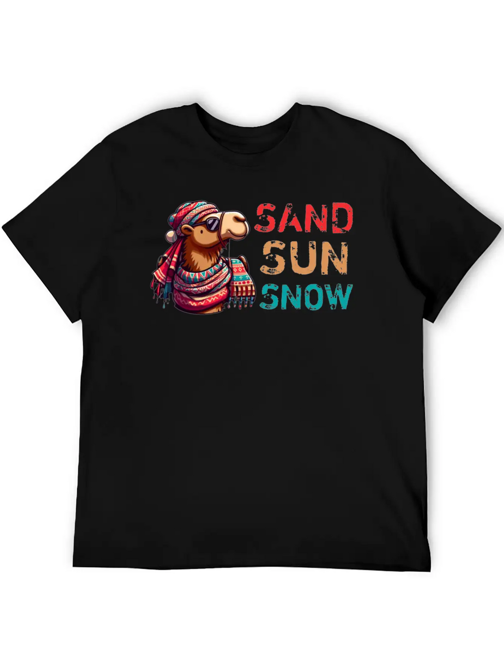 Sand Sun Snow Unisex Short Sleeve Soft Cotton T-Shirt – Casual Everyday Wear