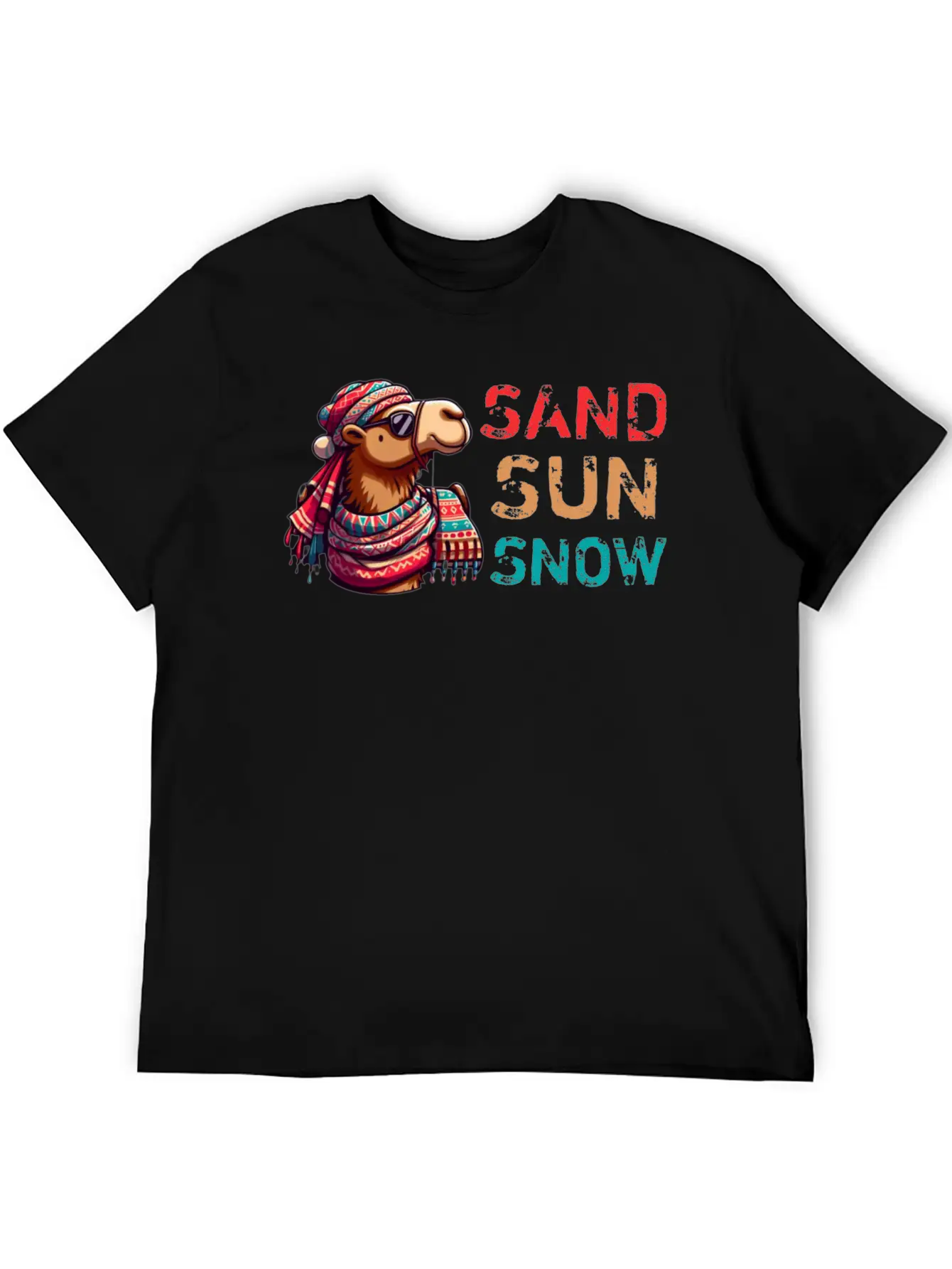 Sand Sun Snow Unisex Short Sleeve Soft Cotton T-Shirt – Casual Everyday Wear