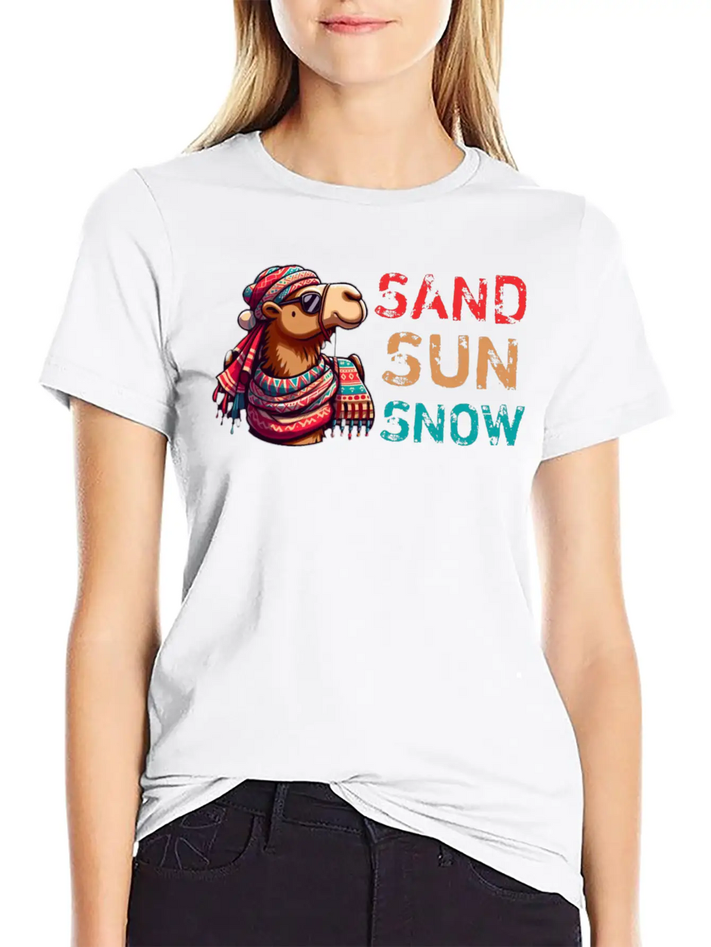 Sand Sun Snow Unisex Short Sleeve Soft Cotton T-Shirt – Casual Everyday Wear