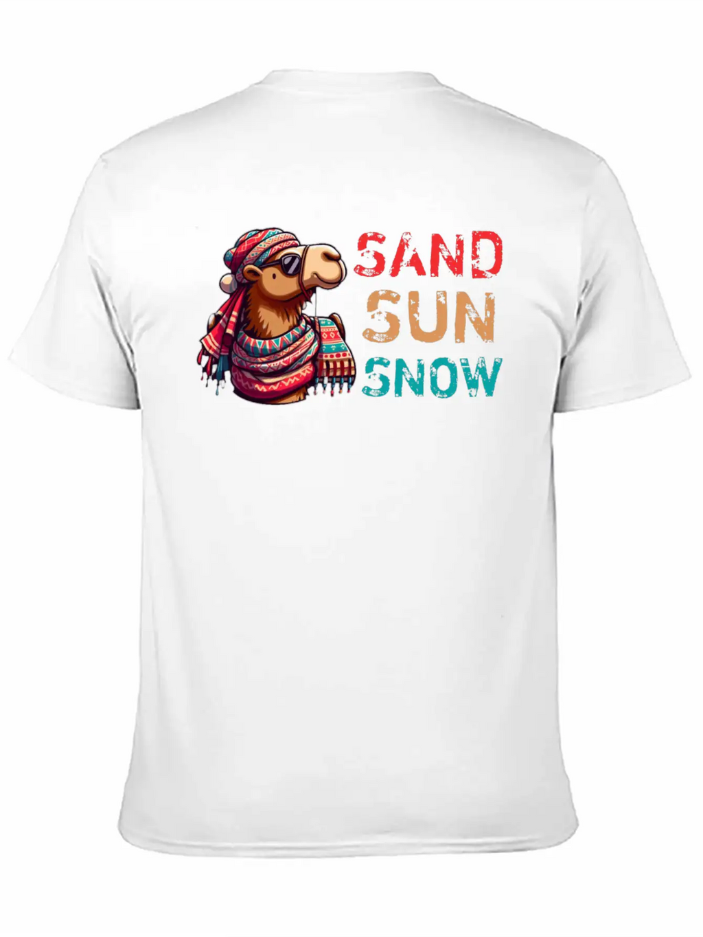 Sand Sun Snow Unisex Short Sleeve Soft Cotton T-Shirt – Casual Everyday Wear
