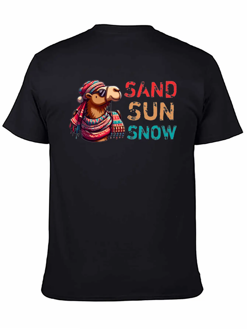 Sand Sun Snow Unisex Short Sleeve Soft Cotton T-Shirt – Casual Everyday Wear