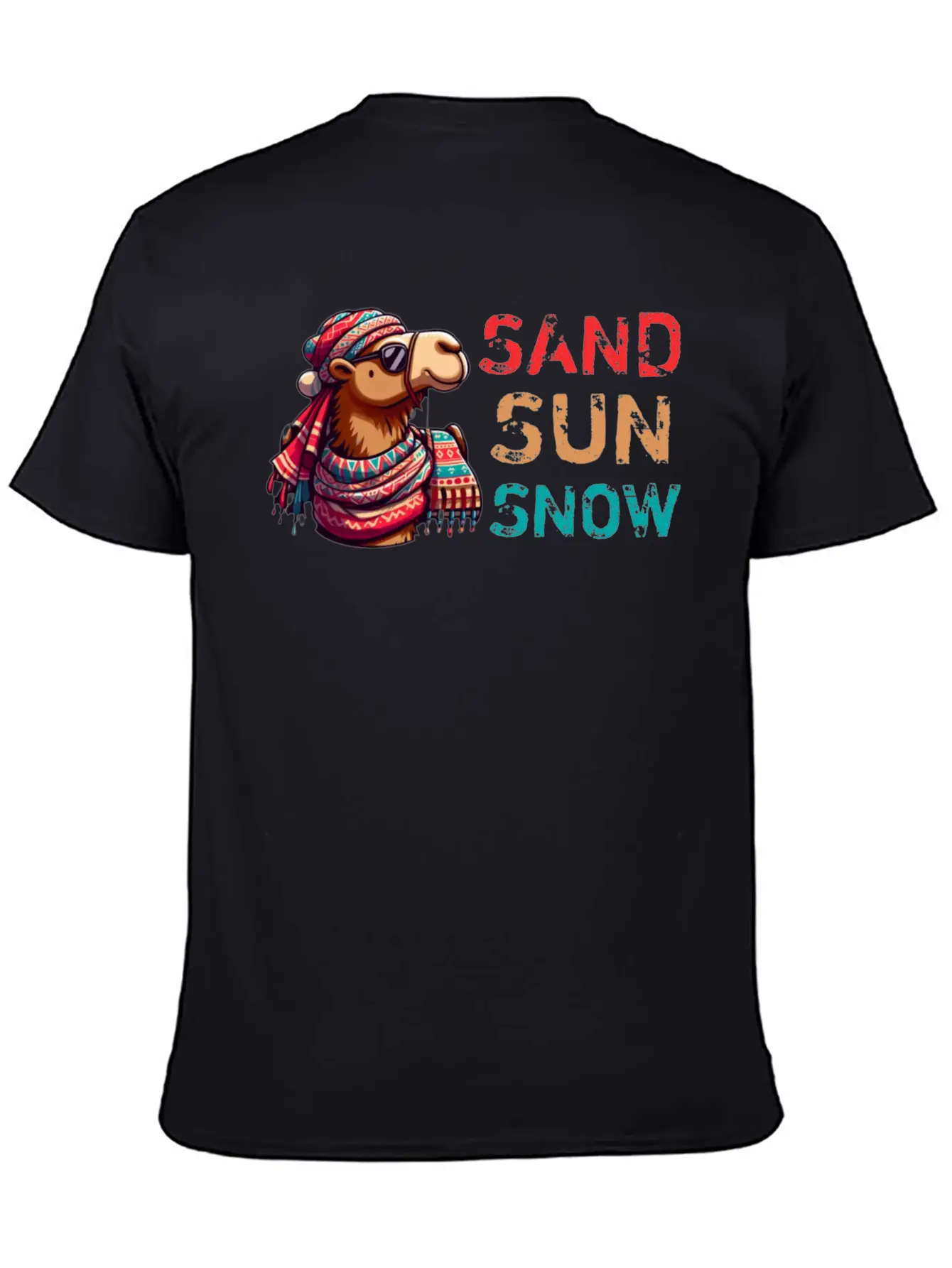 Sand Sun Snow Unisex Short Sleeve Soft Cotton T-Shirt – Casual Everyday Wear