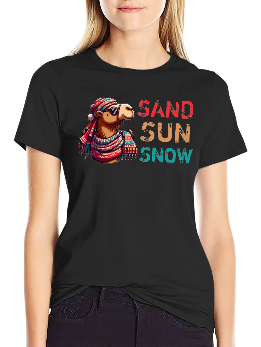 Sand Sun Snow Unisex Short Sleeve Soft Cotton T-Shirt – Casual Everyday Wear