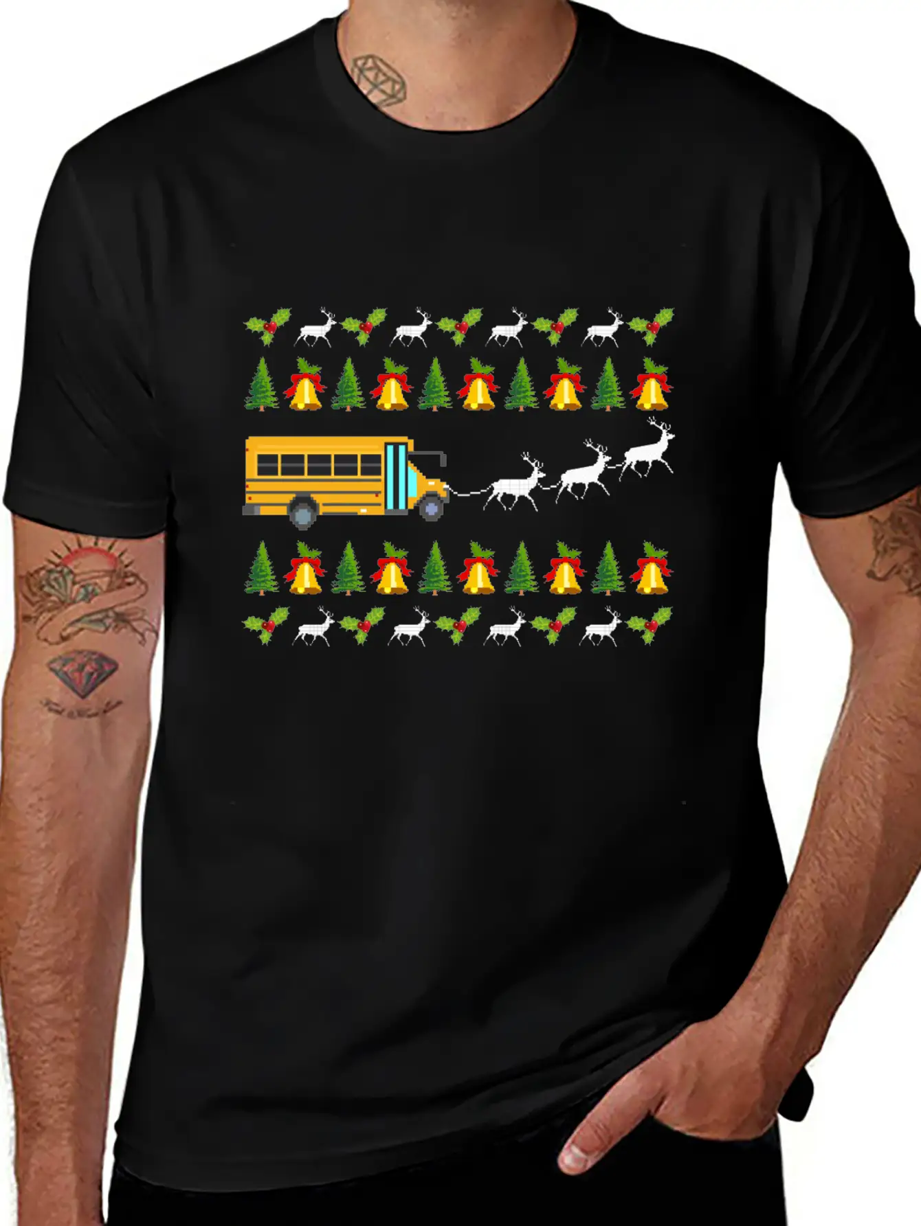 Santa Claus Gift Giving Collection Bus Driver Unisex Casual T-Shirt – Clean Design For Daily Comfort