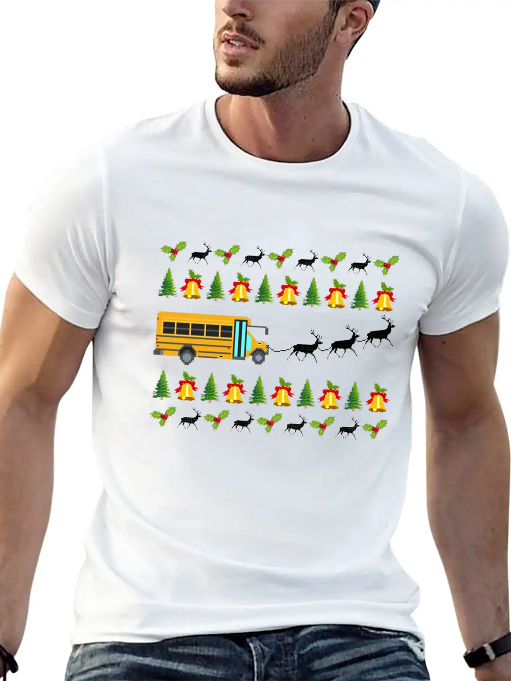 Santa Claus Gift Giving Collection Bus Driver Unisex Casual T-Shirt – Clean Design For Daily Comfort