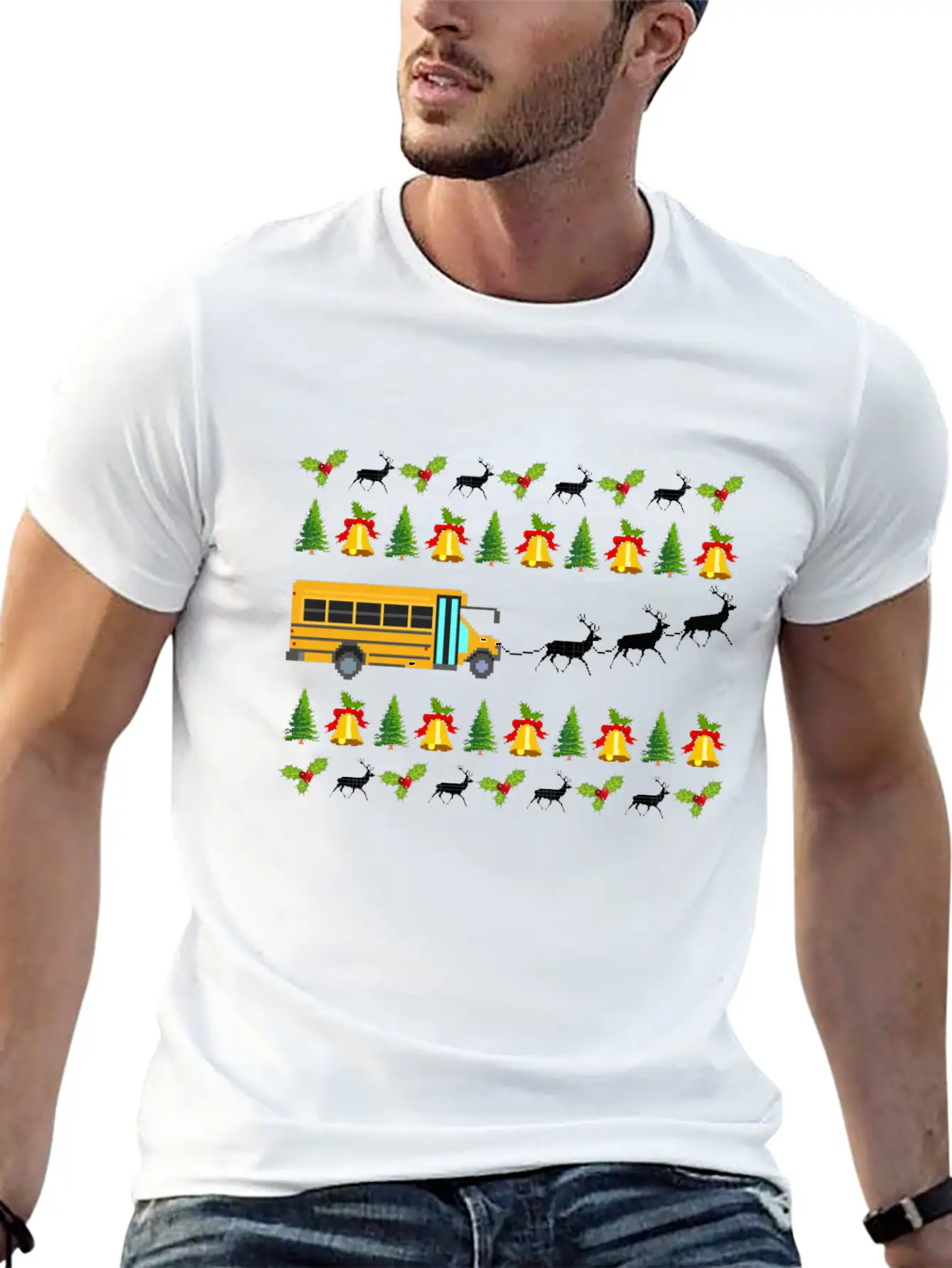 Santa Claus Gift Giving Collection Bus Driver Unisex Casual T-Shirt – Clean Design For Daily Comfort