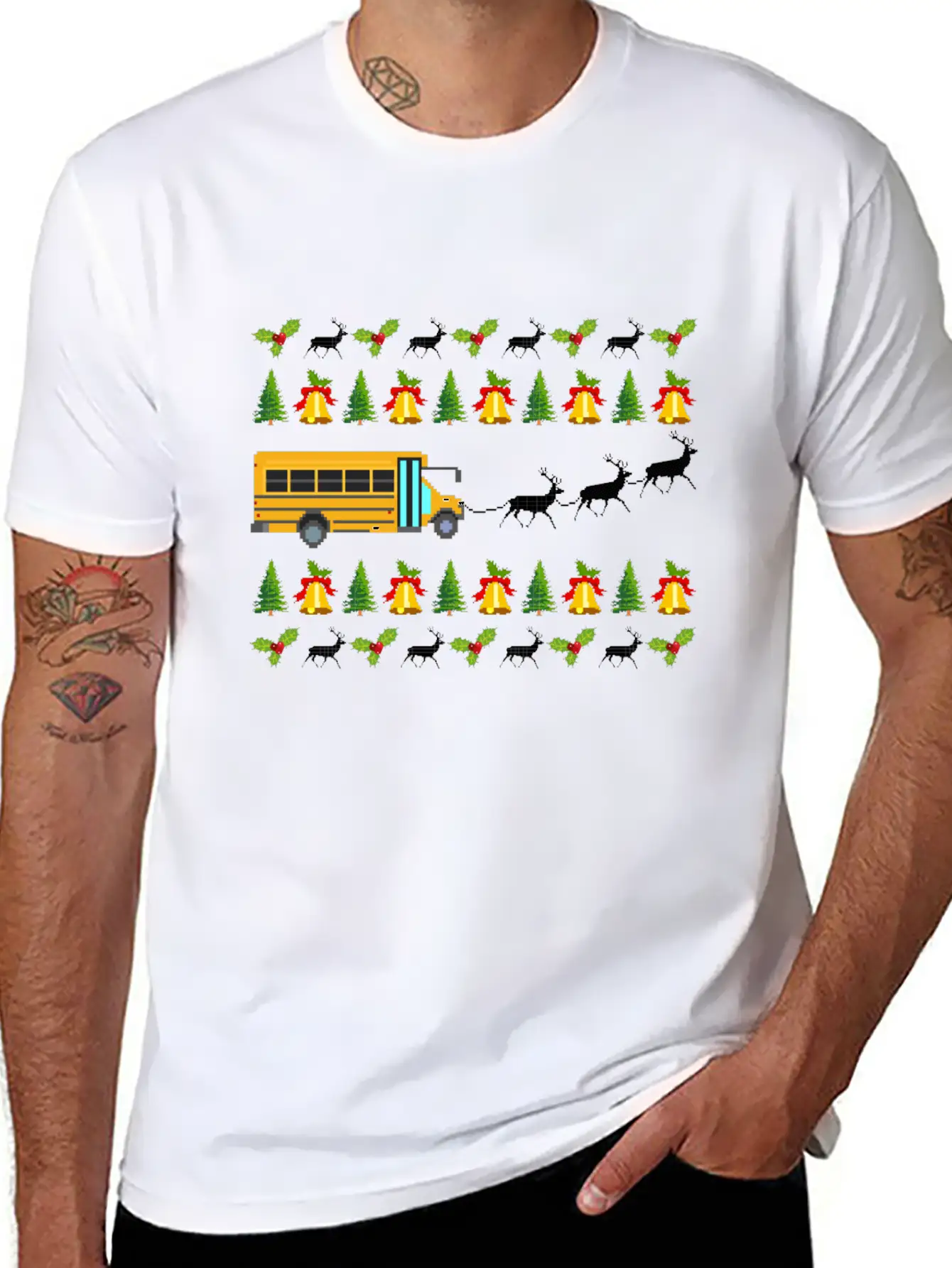 Santa Claus Gift Giving Collection Bus Driver Unisex Casual T-Shirt – Clean Design For Daily Comfort