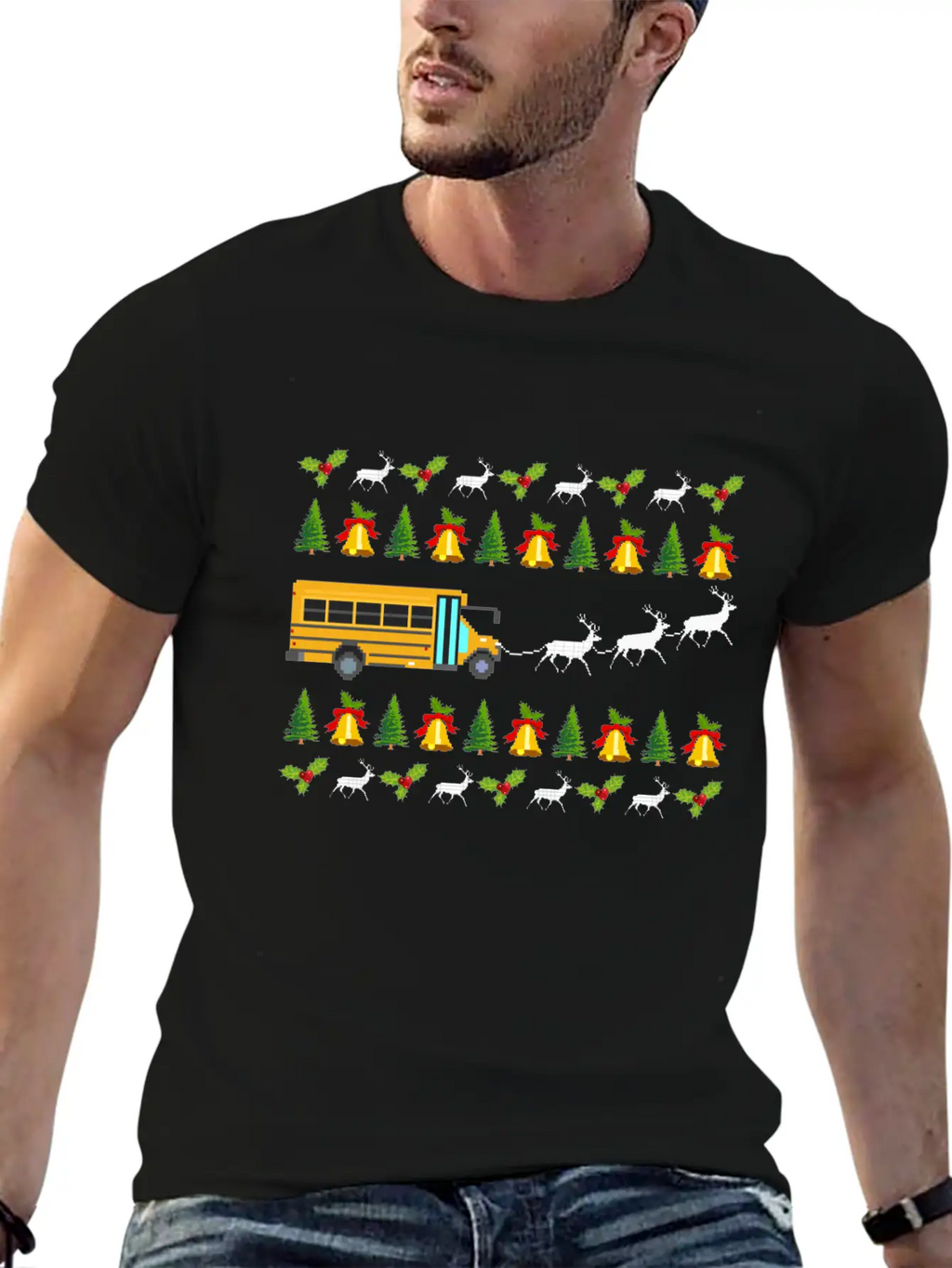 Santa Claus Gift Giving Collection Bus Driver Unisex Casual T-Shirt – Clean Design For Daily Comfort