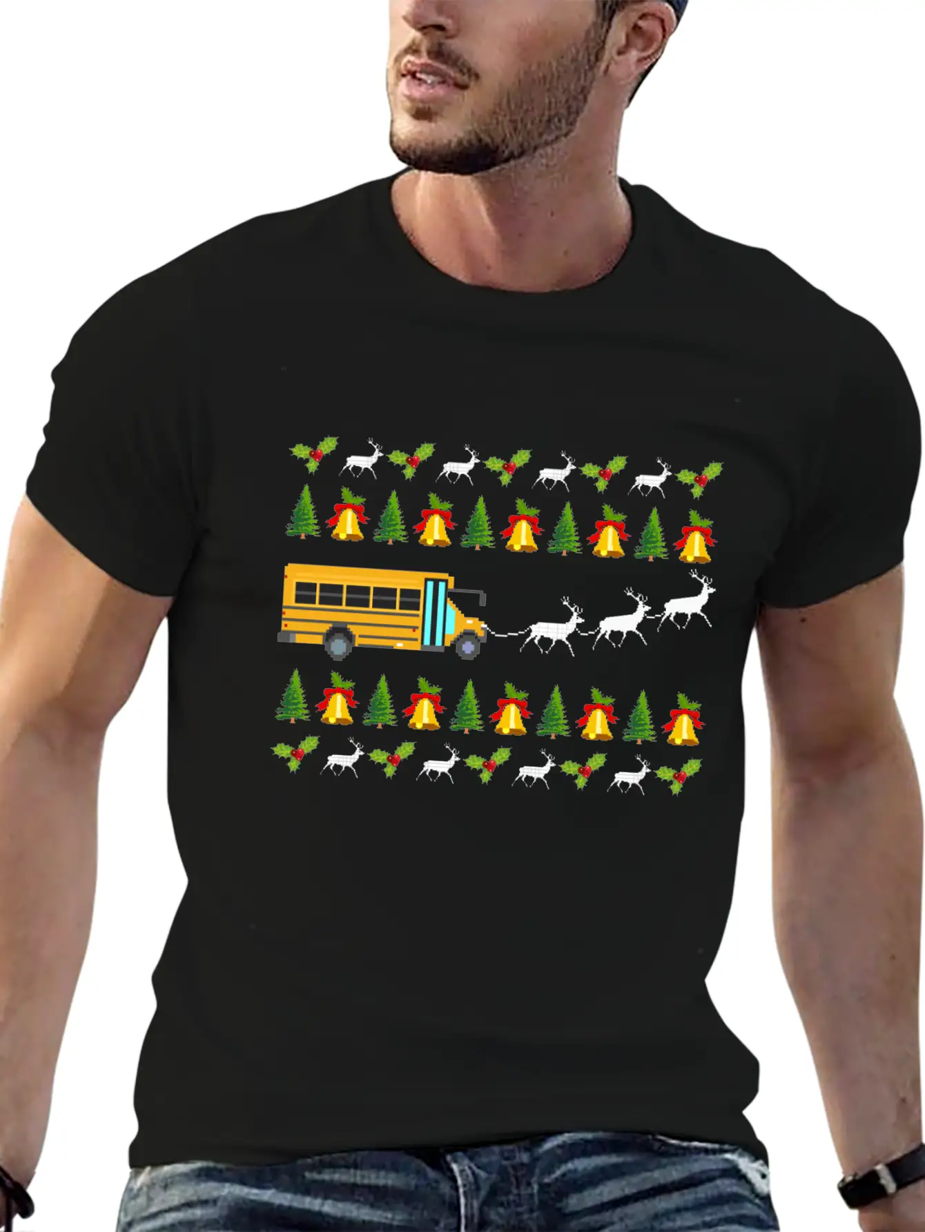 Santa Claus Gift Giving Collection Bus Driver Unisex Casual T-Shirt – Clean Design For Daily Comfort