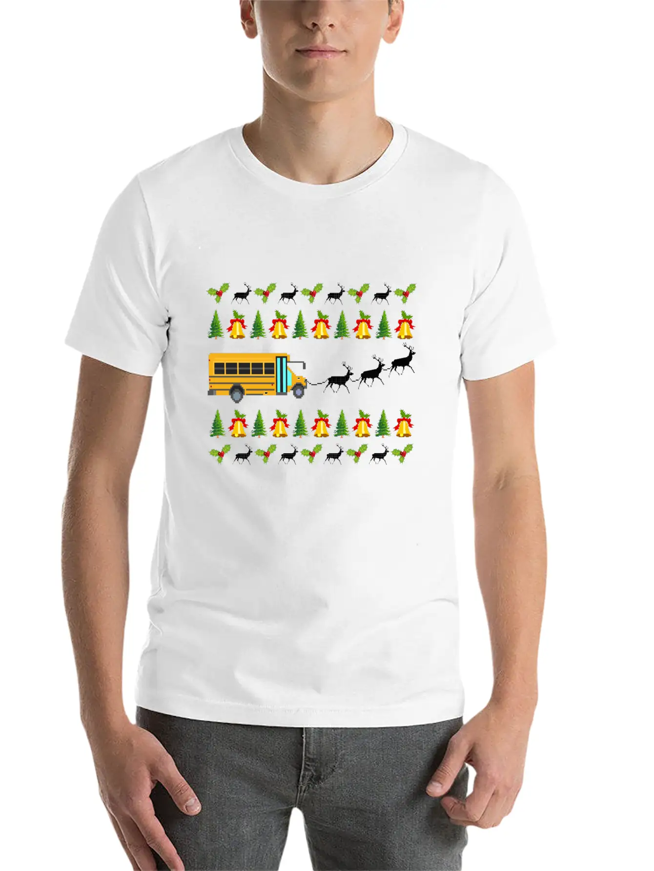 Santa Claus Gift Giving Collection Bus Driver Unisex Casual T-Shirt – Clean Design For Daily Comfort